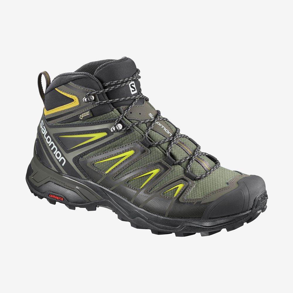 Salomon Israel X ULTRA 3 WIDE MID GORE-TEX - Mens Hiking Boots - Multicolor (GOXV-21483)